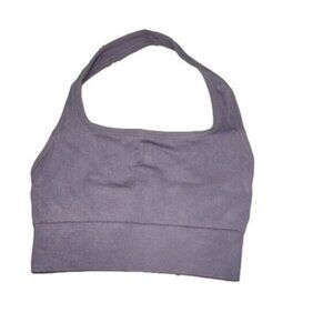 Fabletics Bra Piper Seamless Halter Bralette in Grey Violet NWT Women's XS